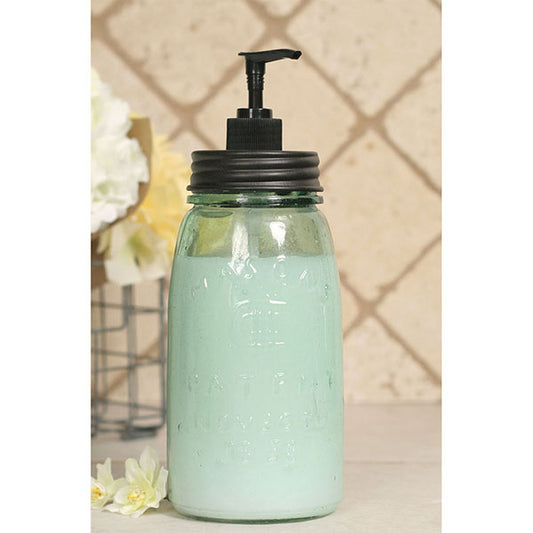 Quart Mason Jar Soap Dispenser - Black