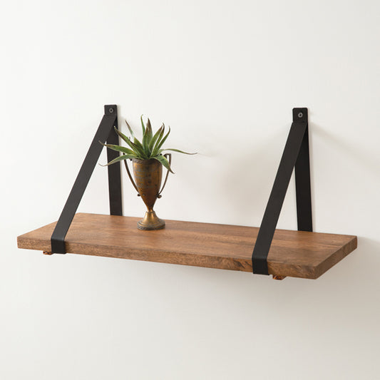 Rustic Wooden Plank Shelf