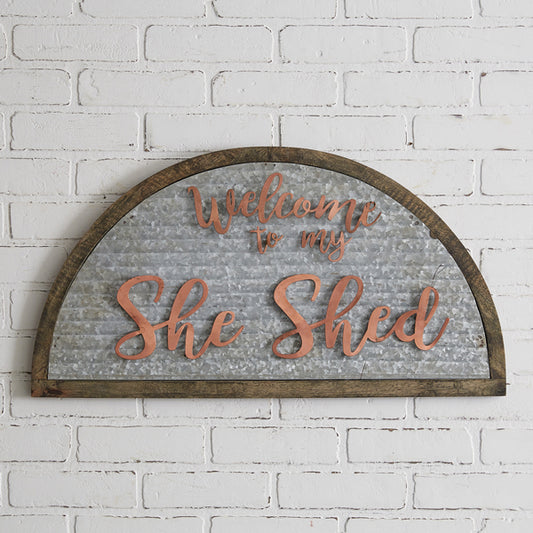 Galvanized She Shed Sign