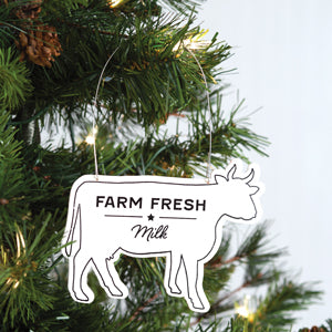 Set of Three Farm Animal Ornaments