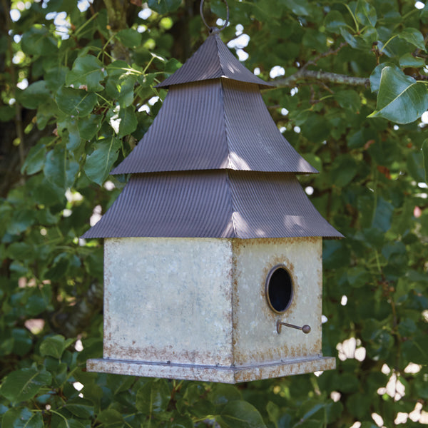 Galvanized Pagoda Birdhouse