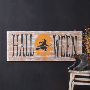 Rustic Halloween Plank Sign