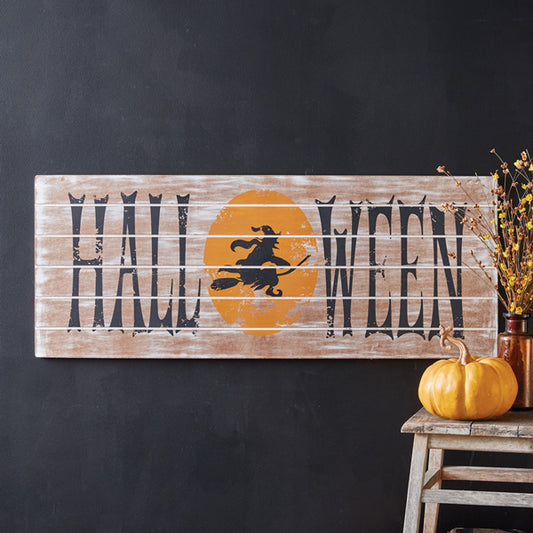 Rustic Halloween Plank Sign