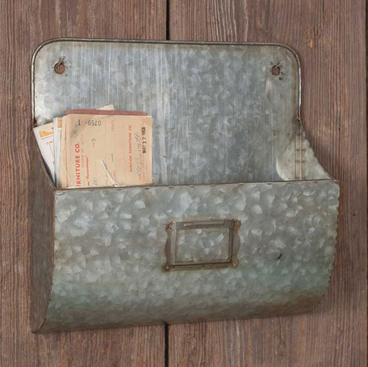 Galvanized Wall Pocket - Box of 2