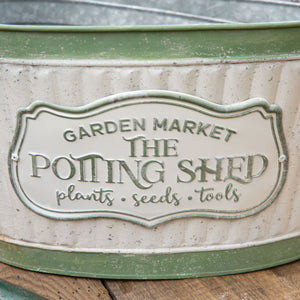 Set of Three Rustic Potting Shed Buckets