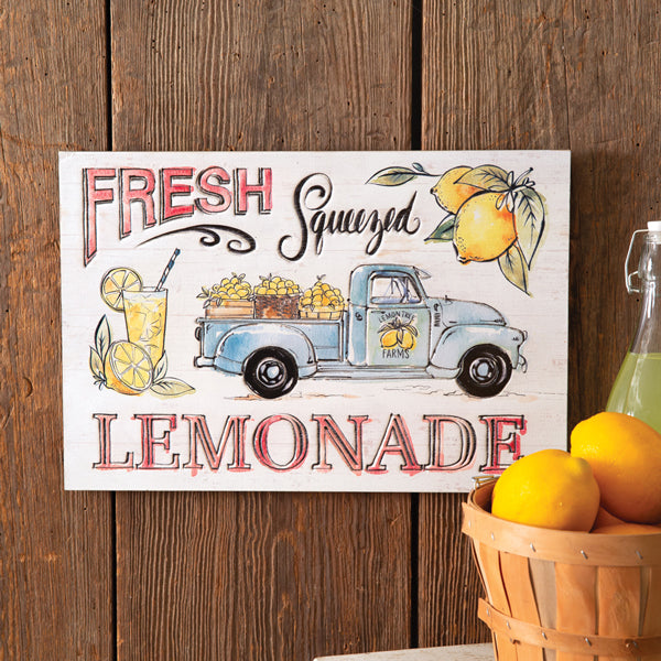 Fresh Squeezed Lemonade Wall Sign