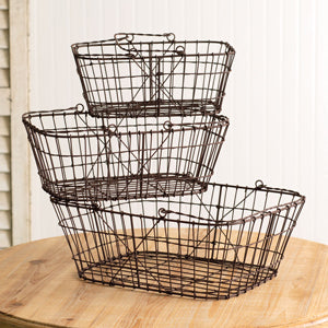 Set of 3 Matilda Wire Baskets