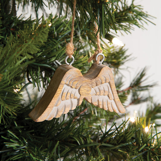 Wood Angel Wing Ornament