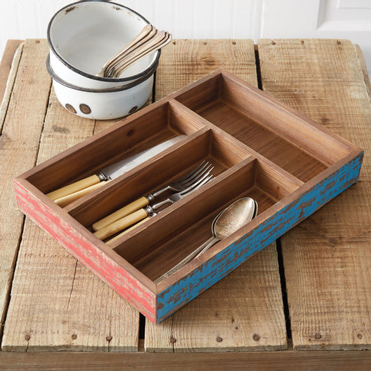 Reclaimed Wood Utensil Tray