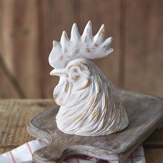 Rooster Head Sculpture