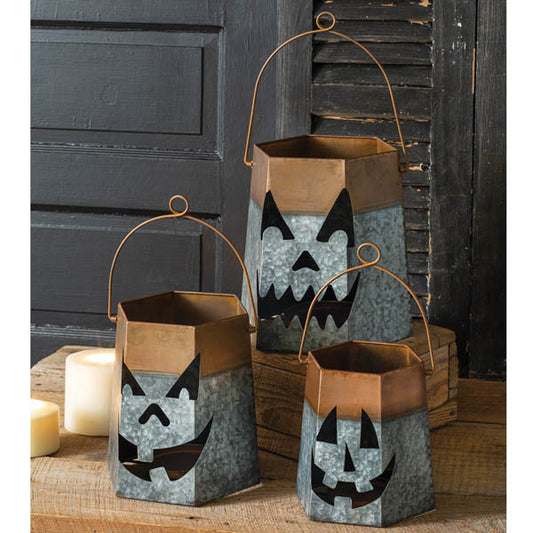 Set of Three Jack-O'-Lantern Luminaries