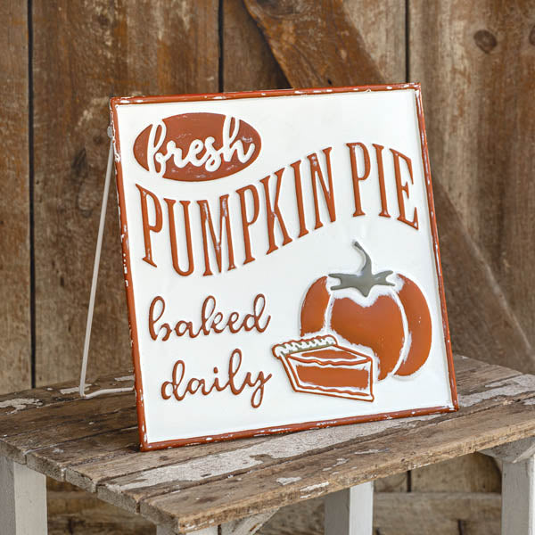 Fresh Pumpkin Pie Easel Sign