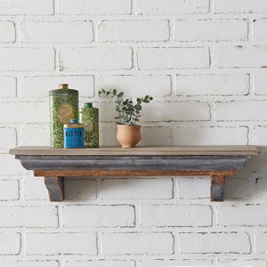 Rustic Wood and Metal Shelf