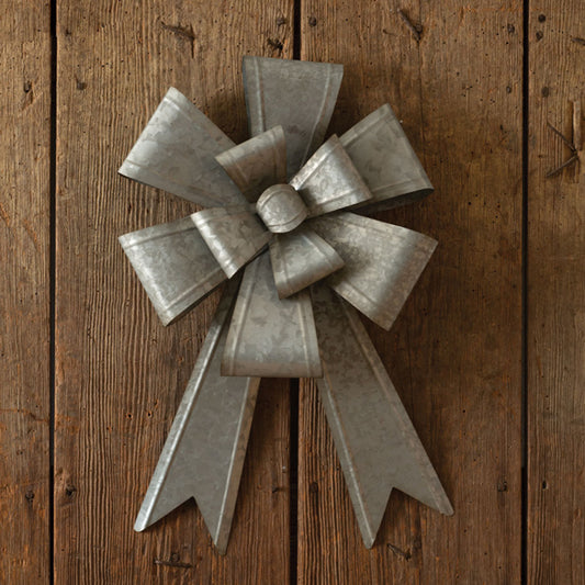 Oversized Galvanized Metal Bow