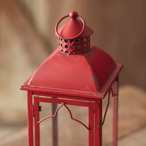 Set of Two Red & White Lanterns