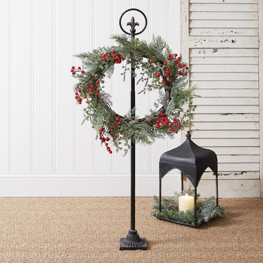 Fleur De Lis Expandable Wreath Holder