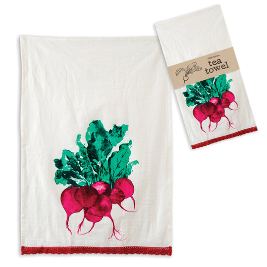 Radishes Tea Towel - Box of 4