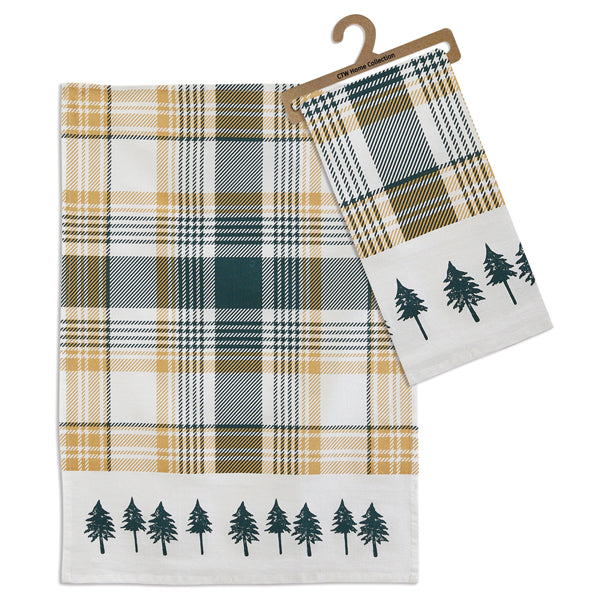 Plaid and Pines Tea Towel - Box of 4