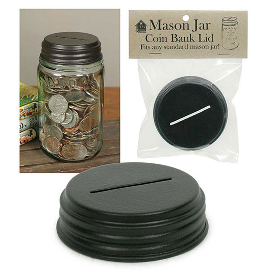 Coin Bank Mason Jar Lid - Box of 4