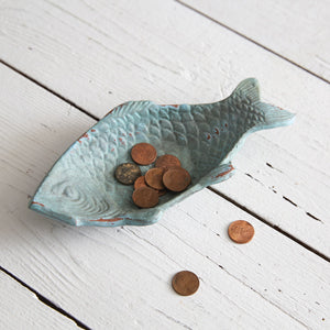 Verdigris Fish Trinket Dish - Box of 2