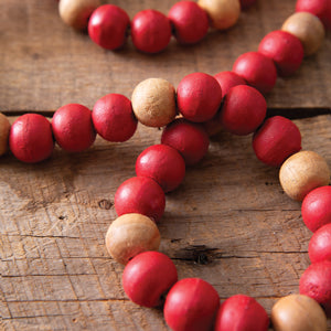 Decorative Wood Beads - Red