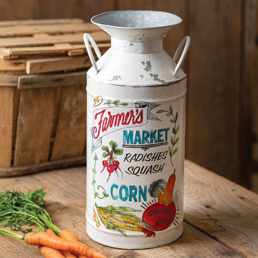 Farmers Market Milk Can