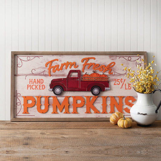 Farm Fresh Pumpkins Wall Sign