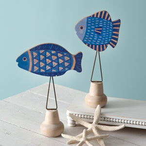 Wood Spotted Fish with Stand