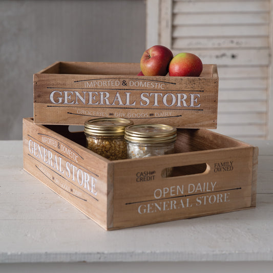 General Store Wood Crates