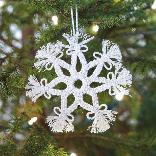 Macrame Snowflake Ornament - Box of 4