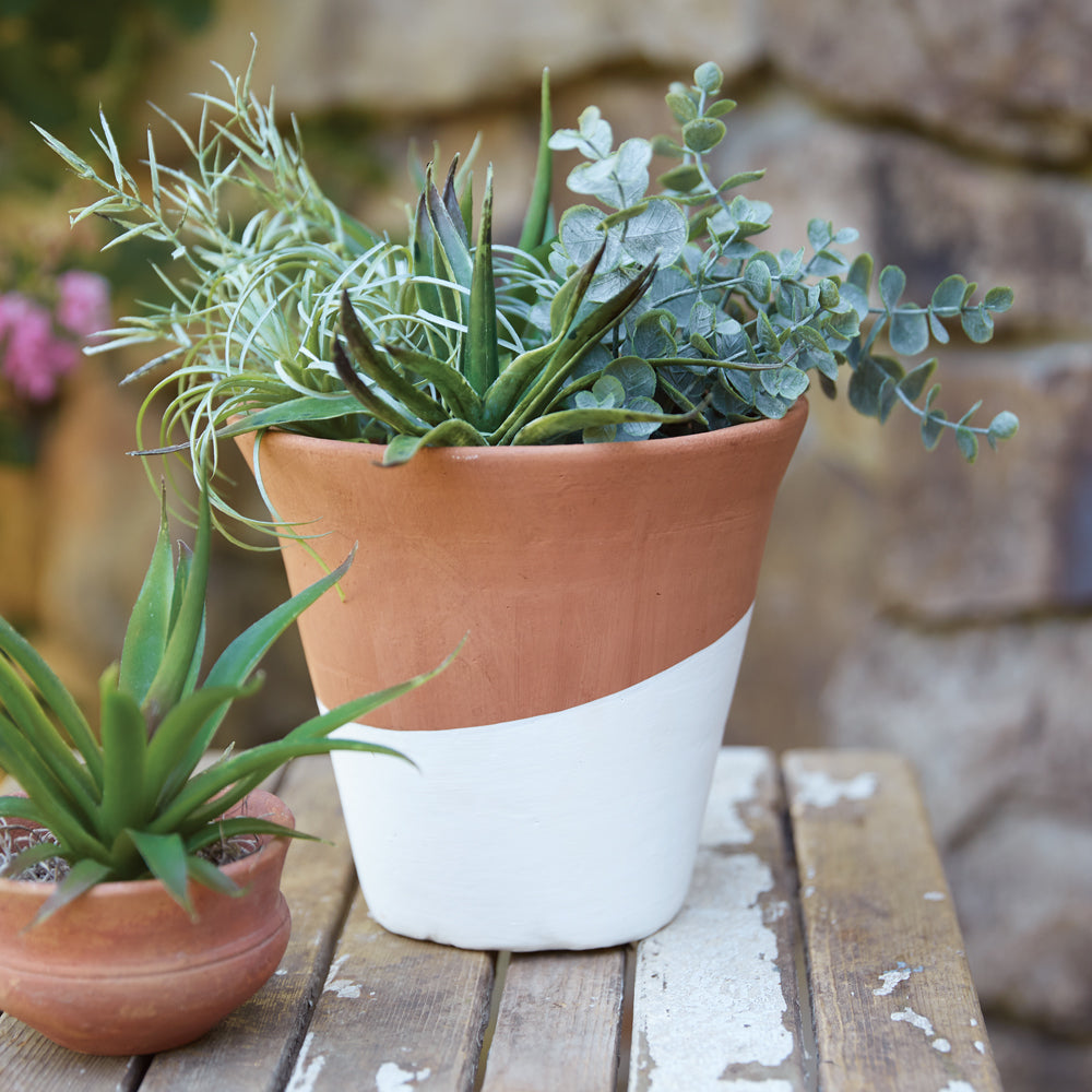 Dip-Dyed Terra Cotta Pot