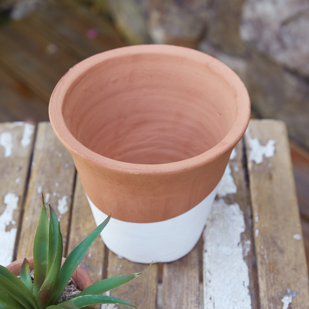 Dip-Dyed Terra Cotta Pot