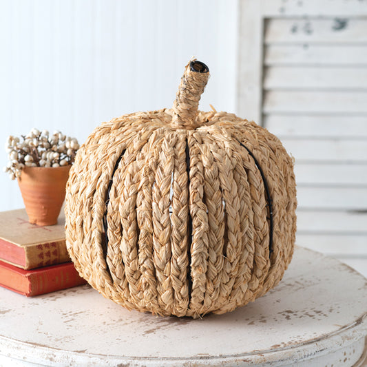 Braided Raffia Pumpkin