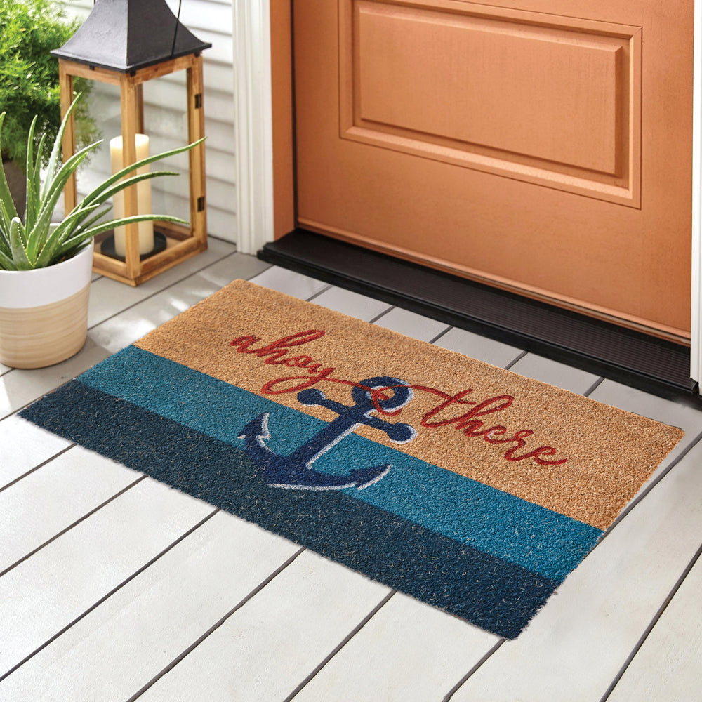 Ahoy There Nautical Doormat