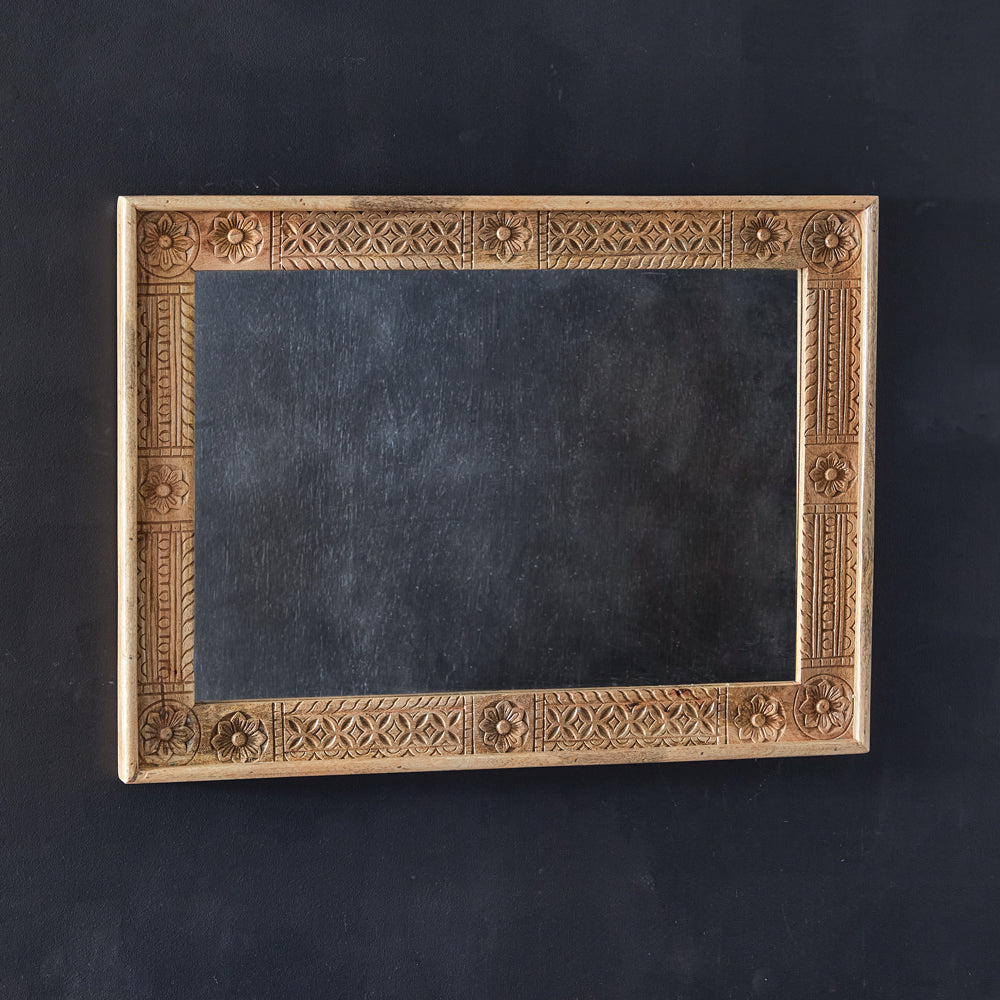 Emika Hand carved Wood Mirror