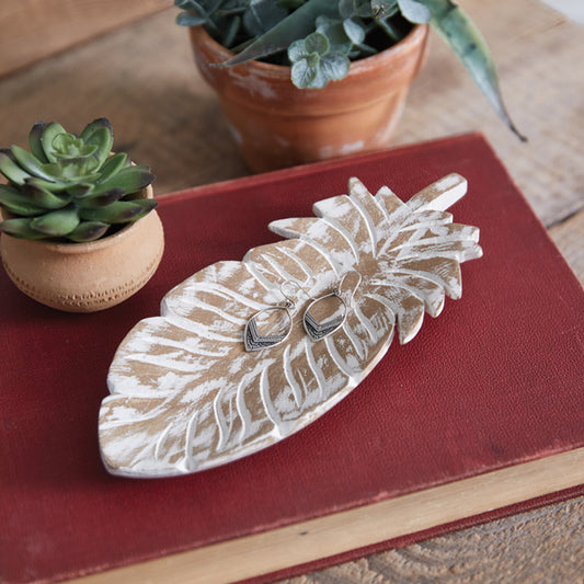 Wood Leaf Trinket Dish