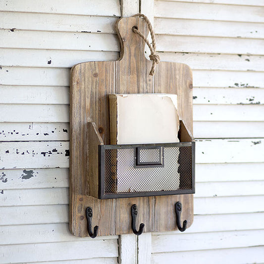 Cutting Board Basket with Hooks