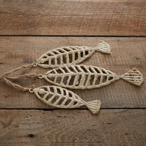 Set of Three Textured Fishbones