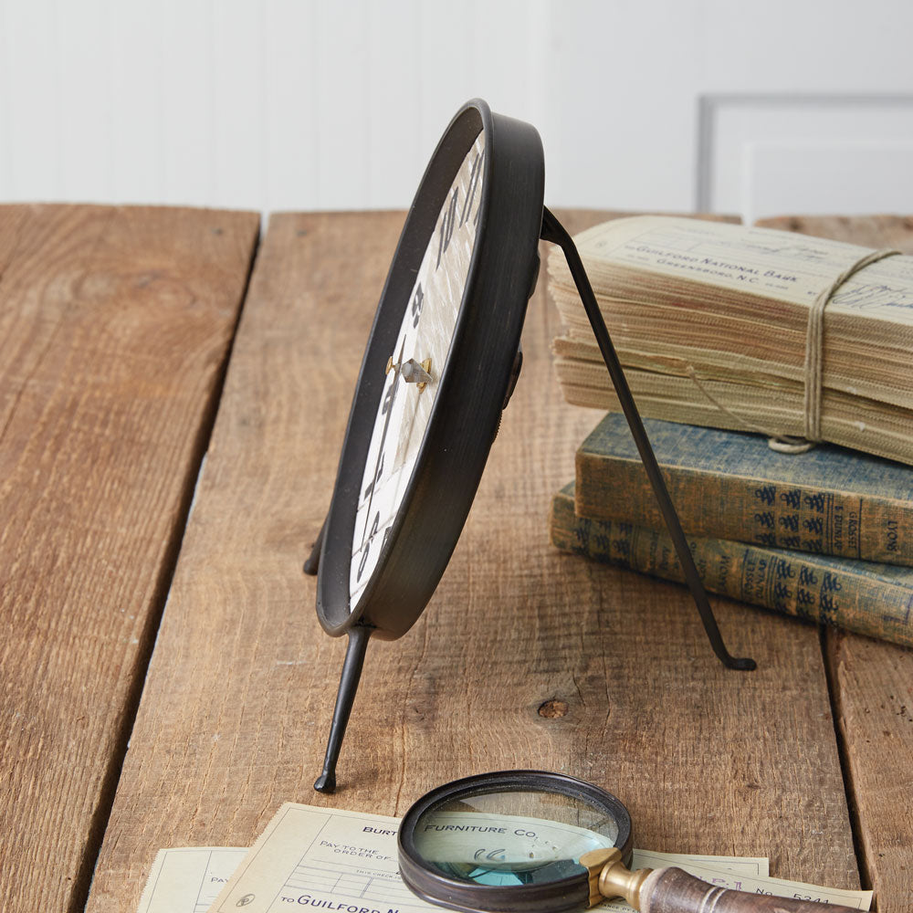 Tripod Tabletop Clock