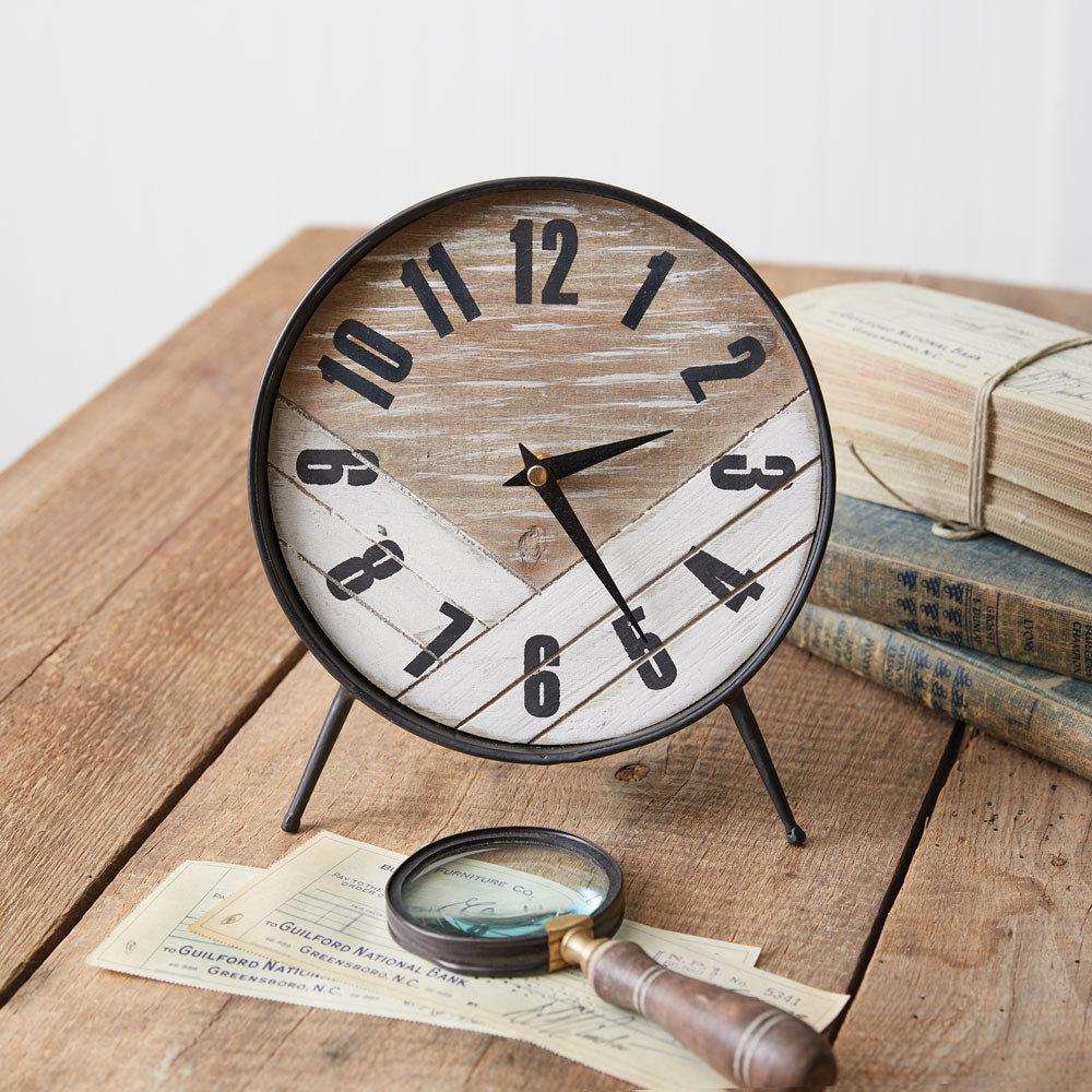 Tripod Tabletop Clock