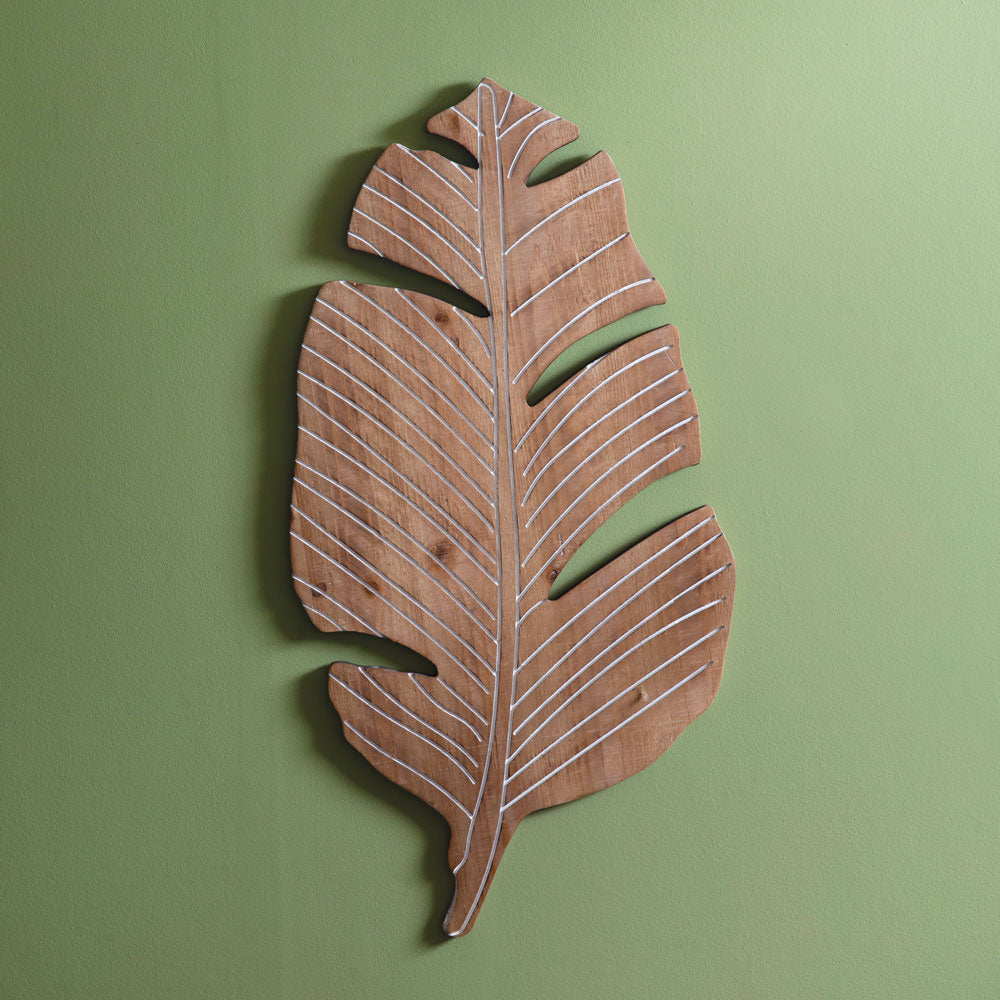 Banana Leaf Wood Wall Decor