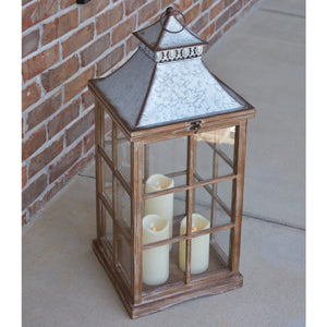 Courtlandt Lantern with LED Candles