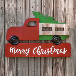 Christmas Truck Garden Stake