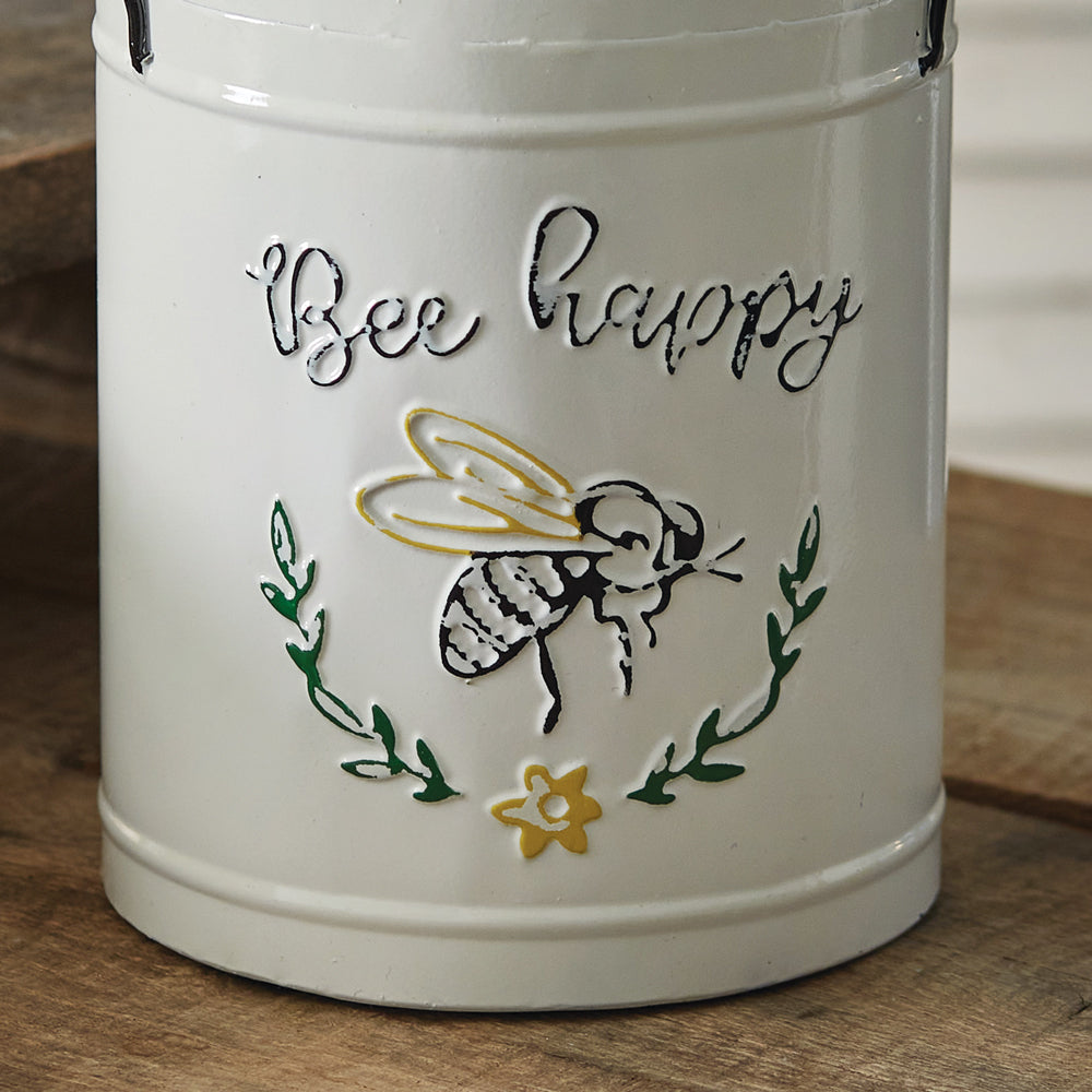 Bee Happy Jug with Wood Handles