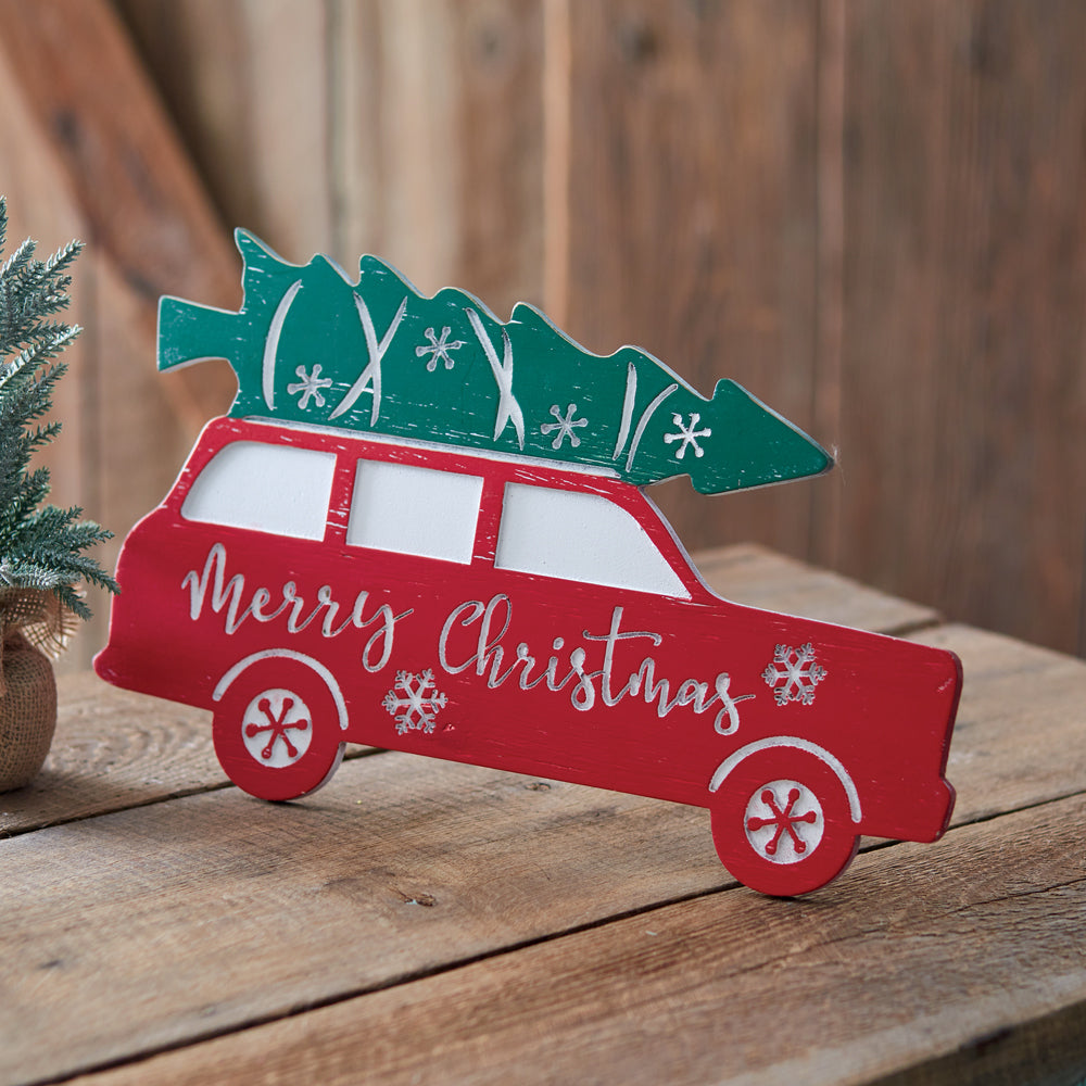 Tabletop Christmas Station Wagon