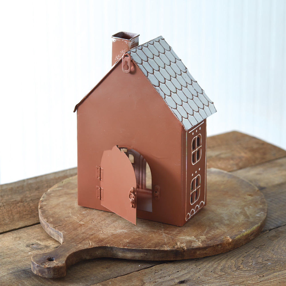 Gingerbread Manor Metal Luminary