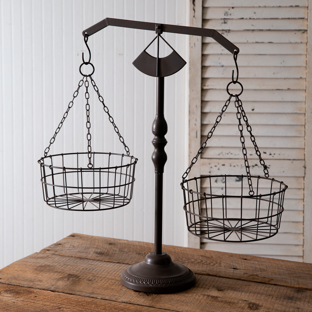 Tabletop Balance Scale with Baskets