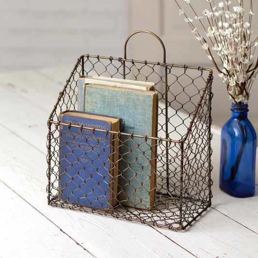 Chicken Wire Magazine Basket