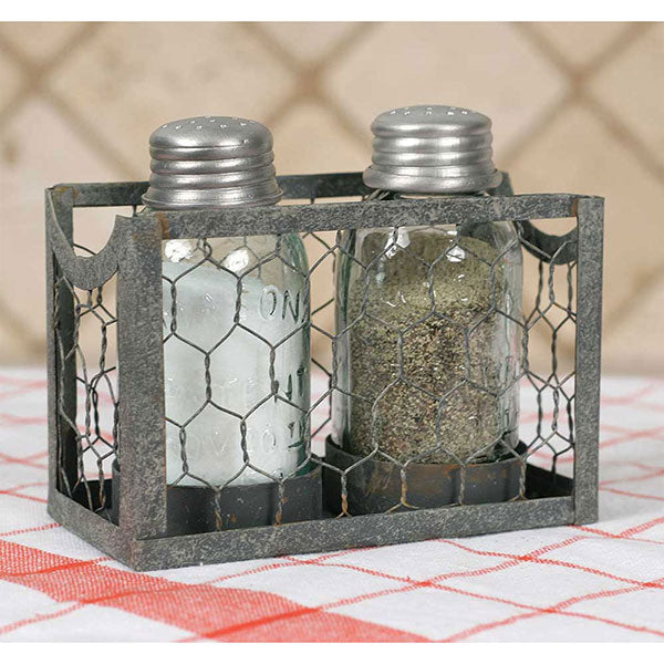 Chicken Wire Salt and Pepper Caddy - Box of 2